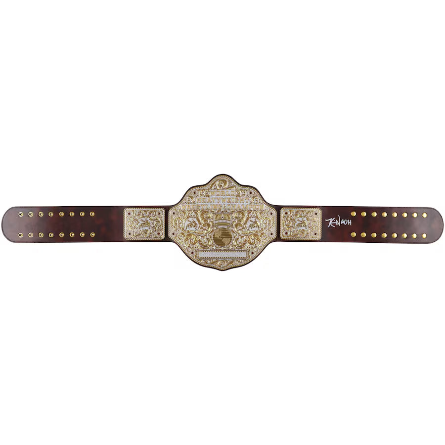 Kevin Nash WWE Autographed Big Gold World Heavyweight Championship Replica Title Belt