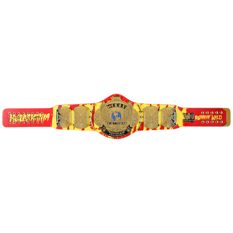 Hulk Hogan WWE Autographed Hogan Signature Replica Title Belt
