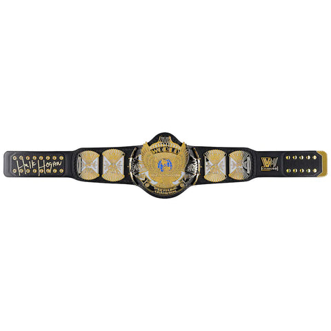 Hulk Hogan WWE Autographed Winged Eagle Replica Title Belt